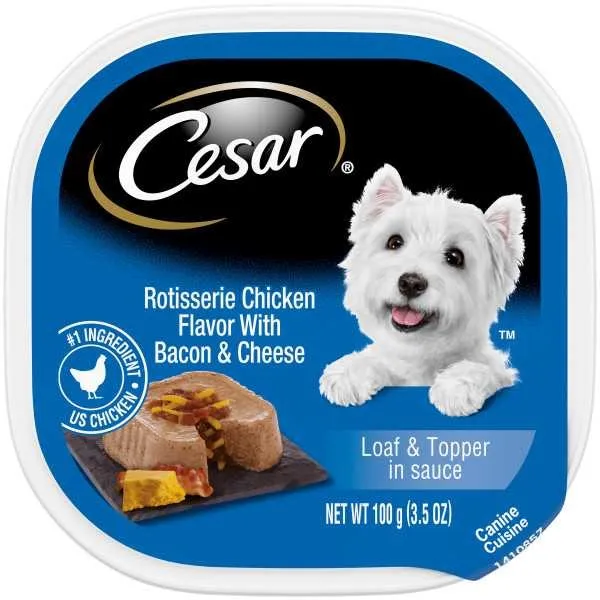 24/3.5 oz. Cesar Savory Rotisserie Chicken Flavor With Bacon And Cheese - Dog/Cat Supplements